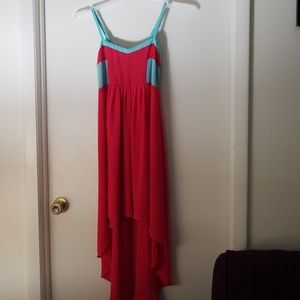Asymmetrical, Empire Waist spaghetti strap dress